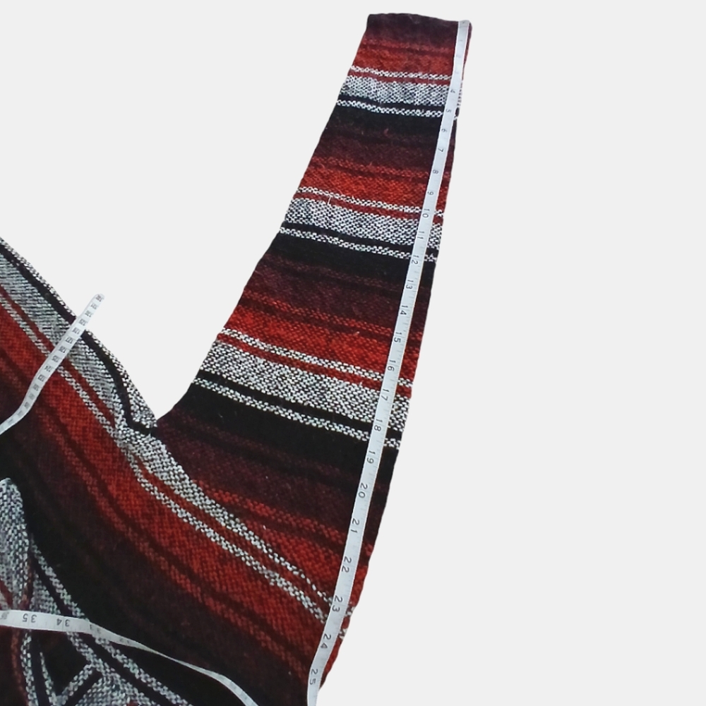 Mexican Baja Hoodie Hippie Surf Poncho Sweater Sweatshirt Pullover Unisex Small - Picture 8 of 12
